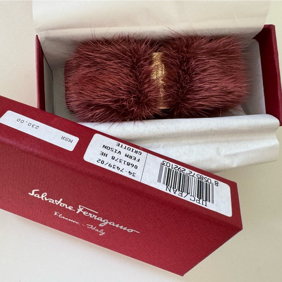 Salvatore Ferragamo Accessories - Salvatore Ferragamo Fur Visone Bow Clip